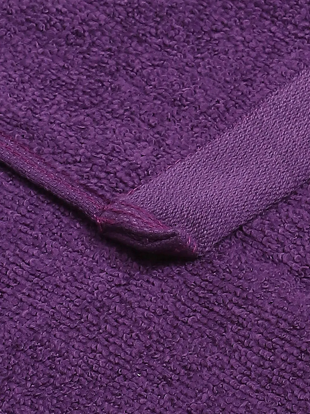 Purple Cotton Solid 600 GSM Face Towel (Pack of 4)