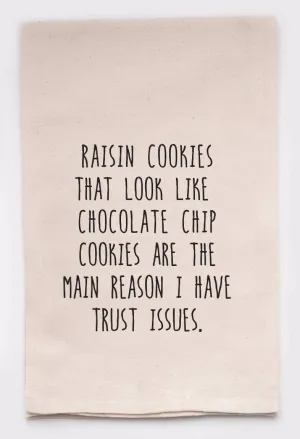 Raisin cookies look like chocolate chip Kitchen Tea Towels