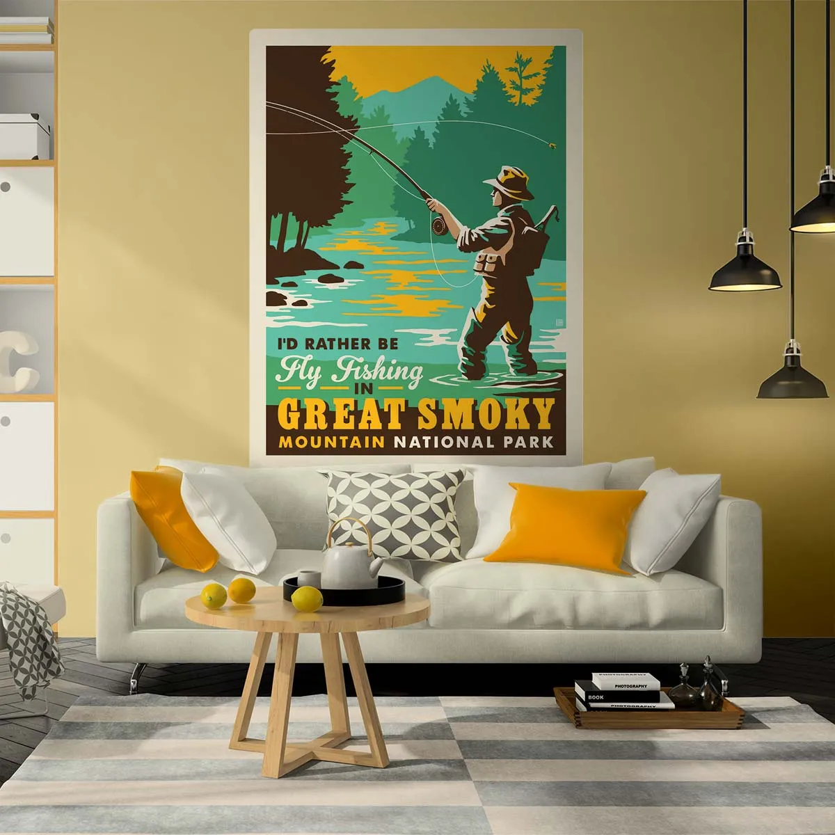 Rather Be Fly Fishing Decal Smoky Mtns National Park