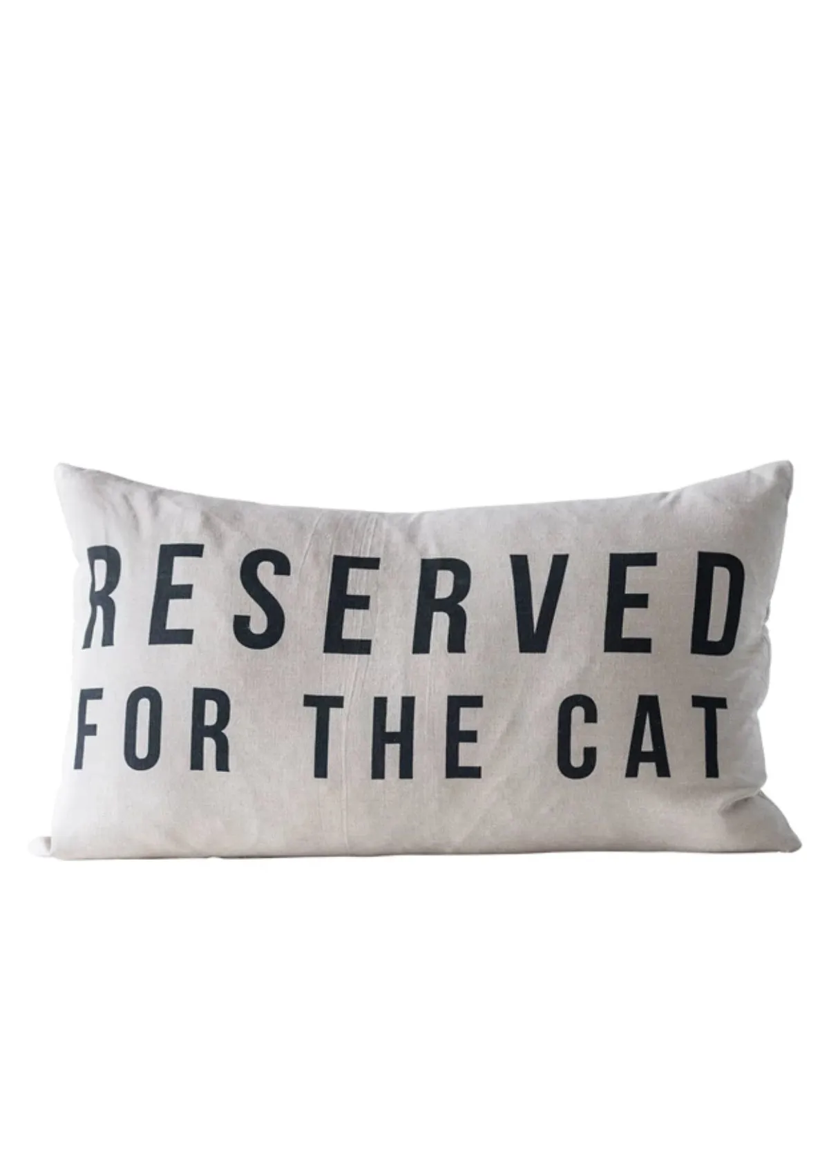 Reserved for the Cat Cotton Lumbar Pillow