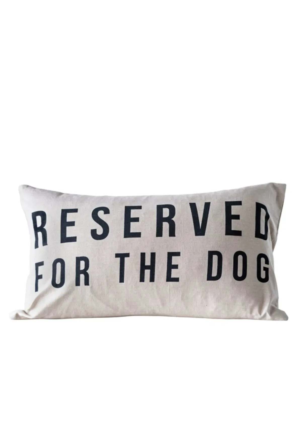 Reserved for the Dog Cotton Lumbar Pillow