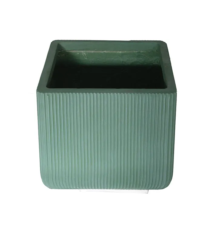 Ribbed square planter