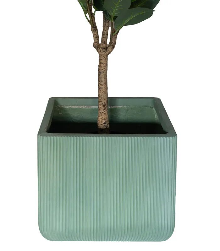 Ribbed square planter