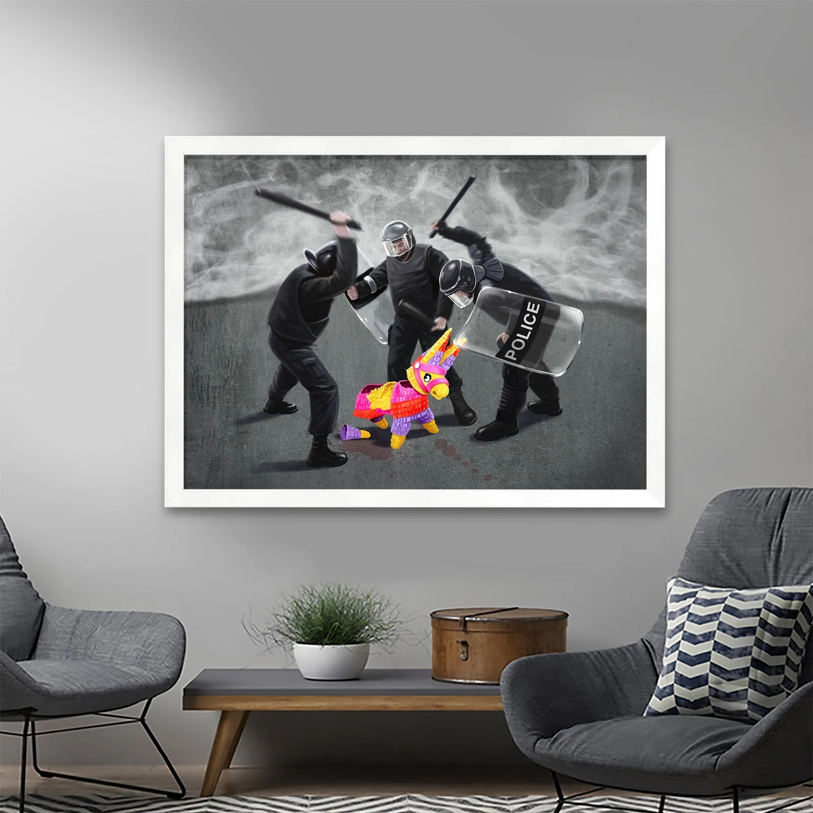 Riot party art print