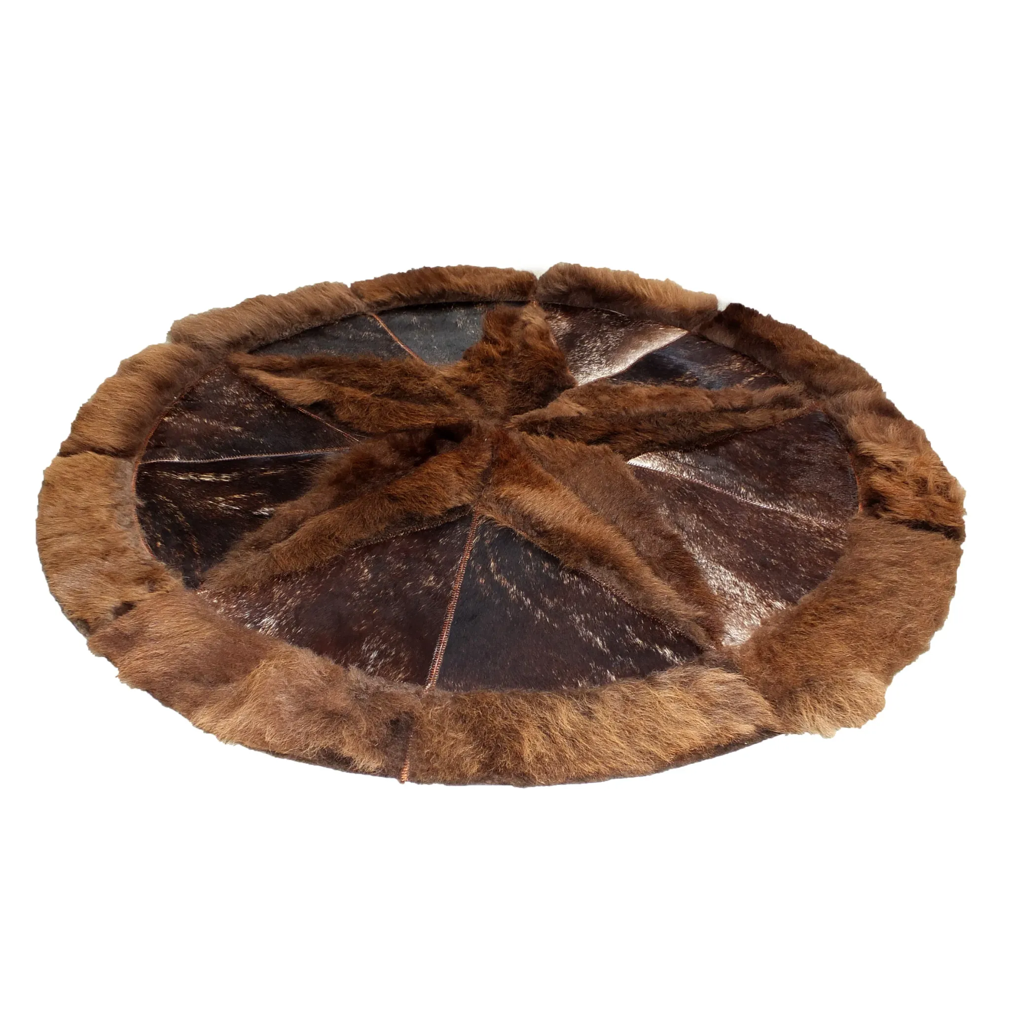 Round Western Rug - Bison Star & Edge 72"
