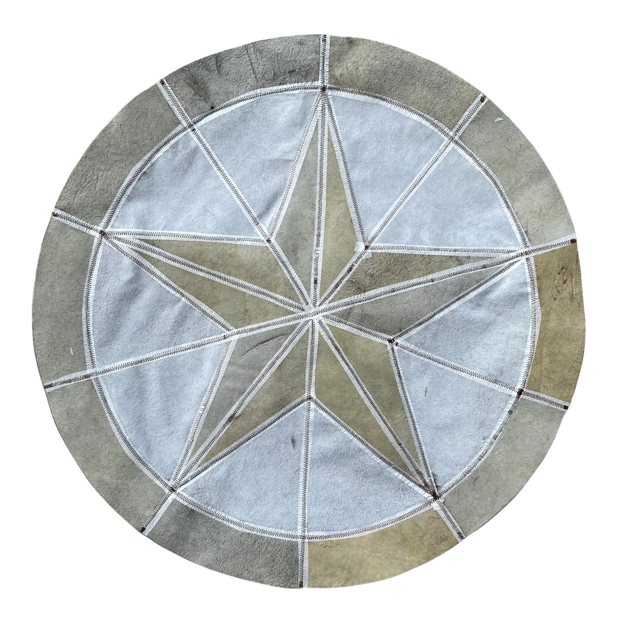 Round Western Rug - Bison Star & Edge 72"