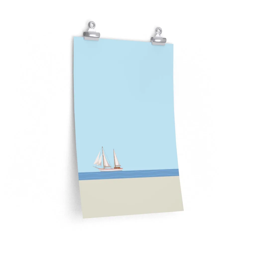 Sail Boat in the Ocean Poster
