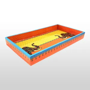 Signature Elephant Rectangle Enamel Small Tray