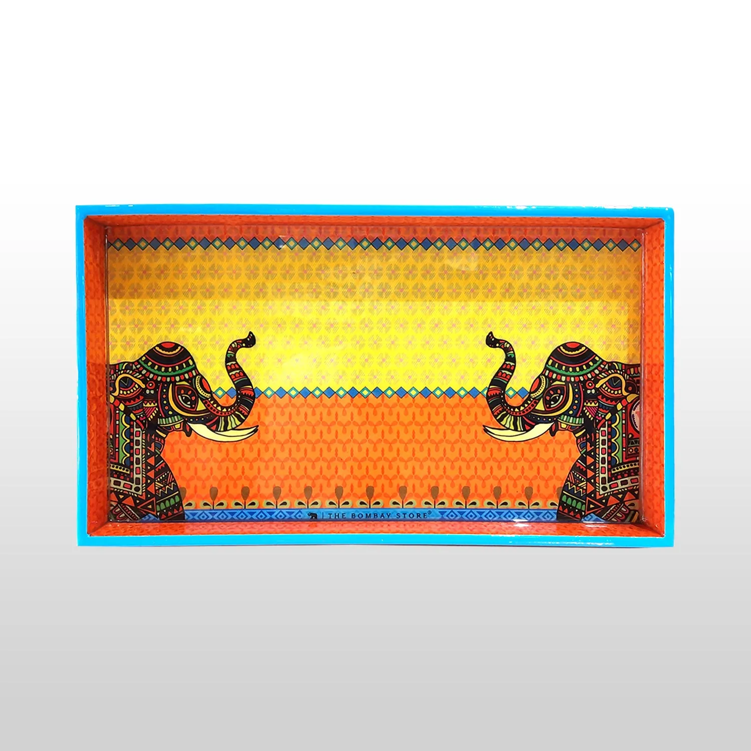 Signature Elephant Rectangle Enamel Small Tray