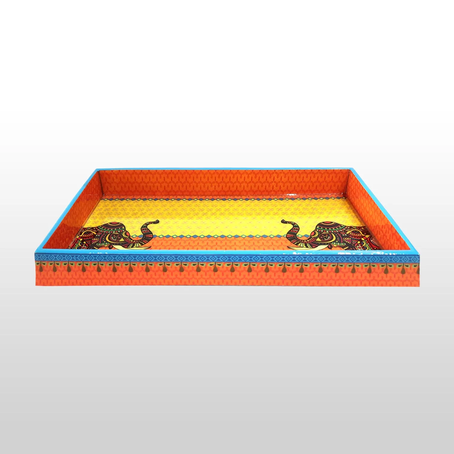 Signature Elephant Rectangle Enamel Small Tray