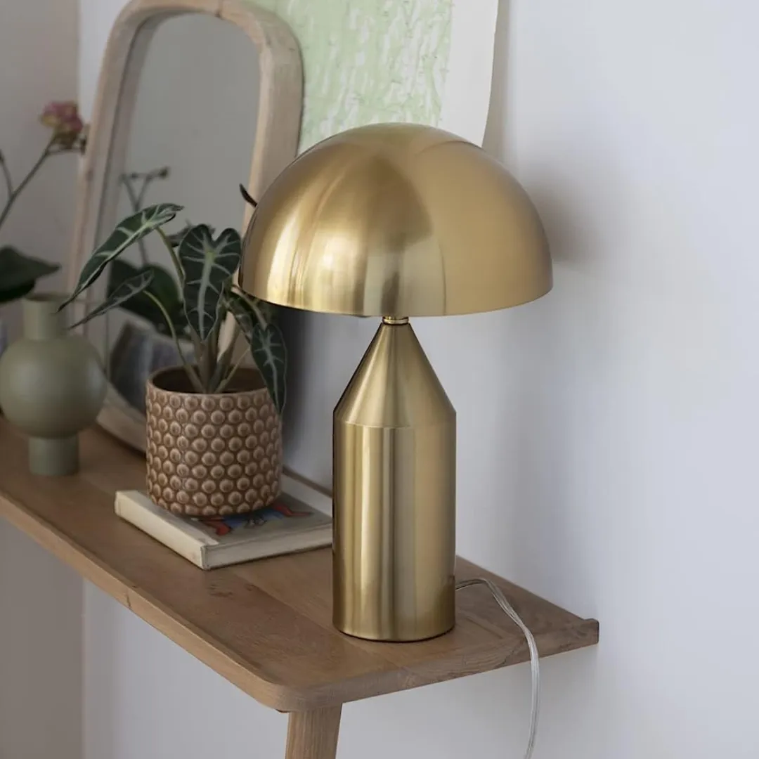 Small Green Metal Vase with Handle