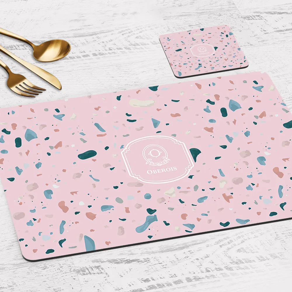 Terrazzo Tableware Set (4 Placemats & 4 Casters)