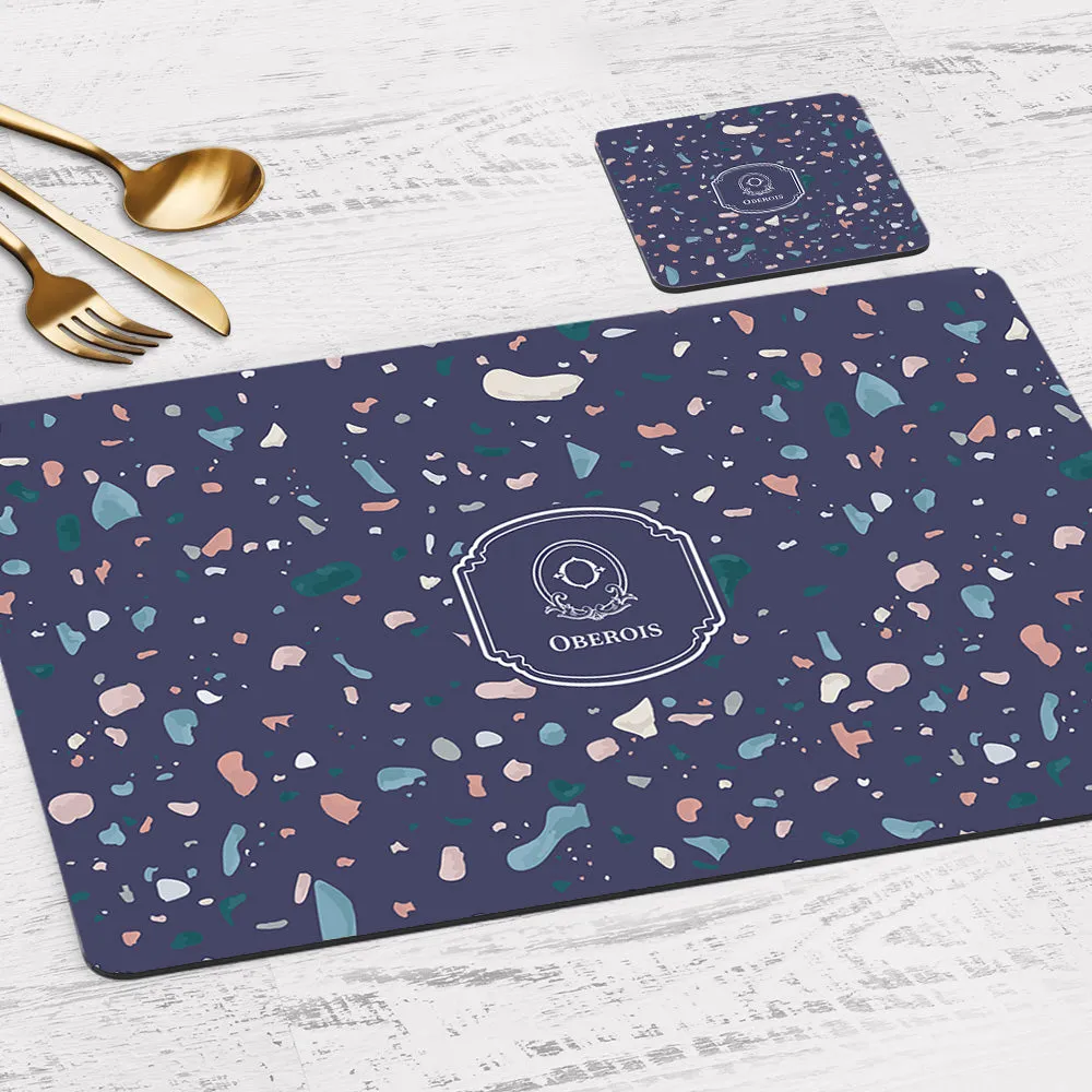 Terrazzo Tableware Set (4 Placemats & 4 Casters)
