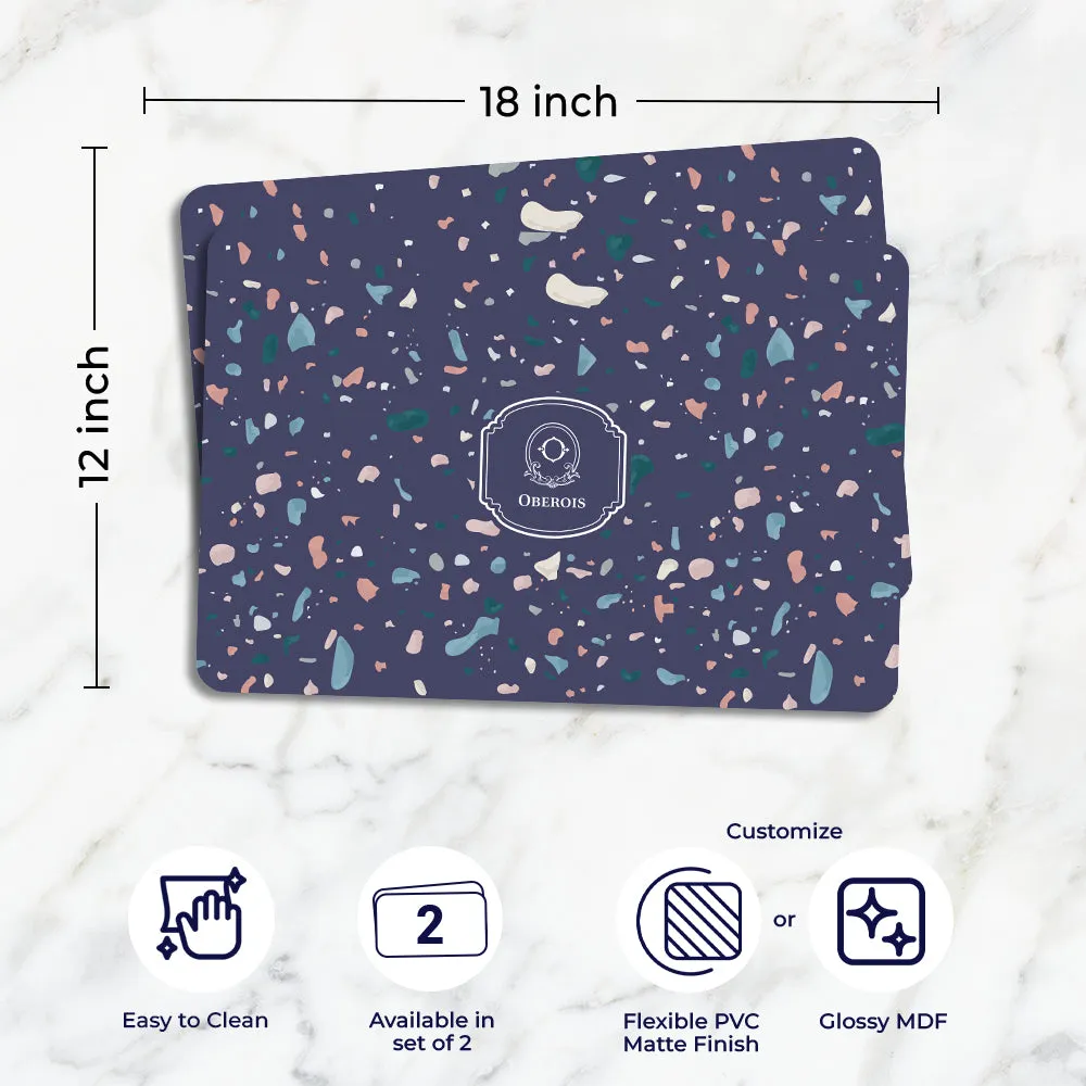 Terrazzo Tableware Set (4 Placemats & 4 Casters)