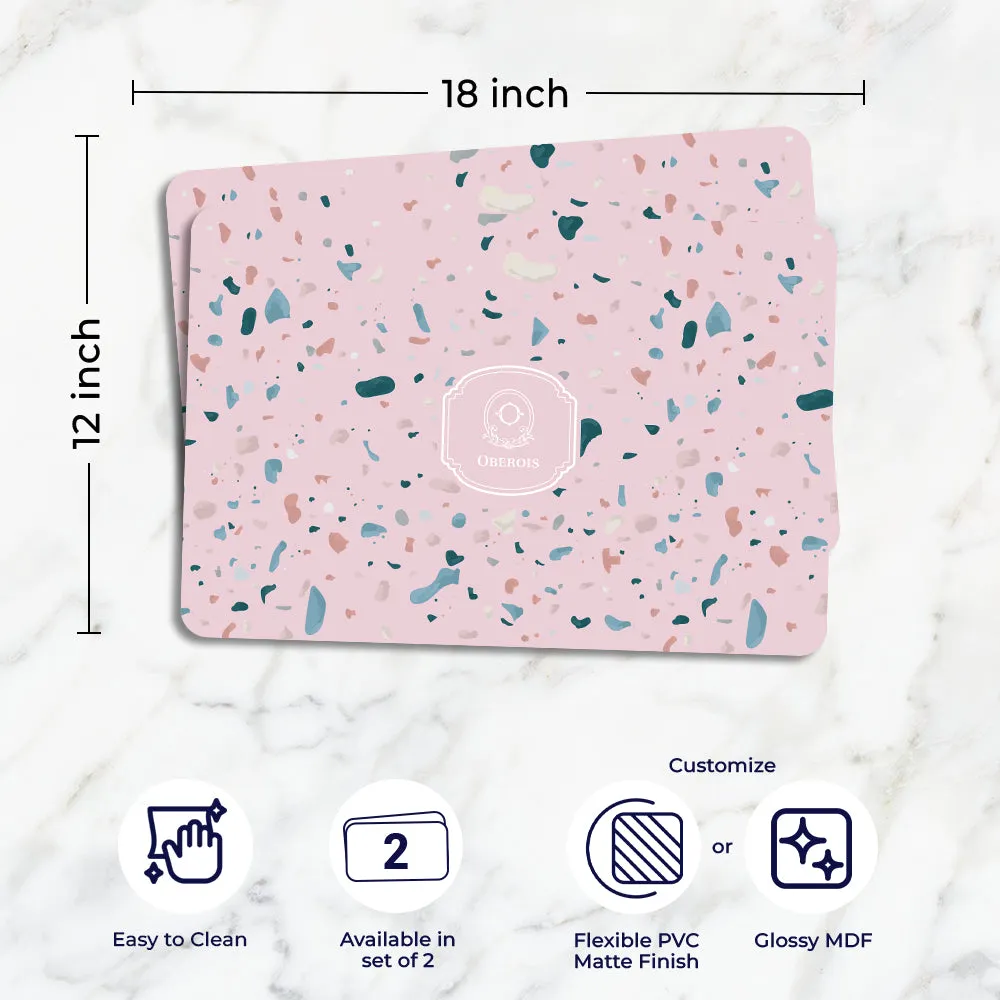Terrazzo Tableware Set (4 Placemats & 4 Casters)