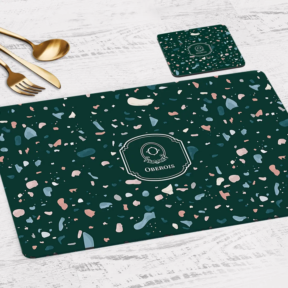 Terrazzo Tableware Set (4 Placemats & 4 Casters)