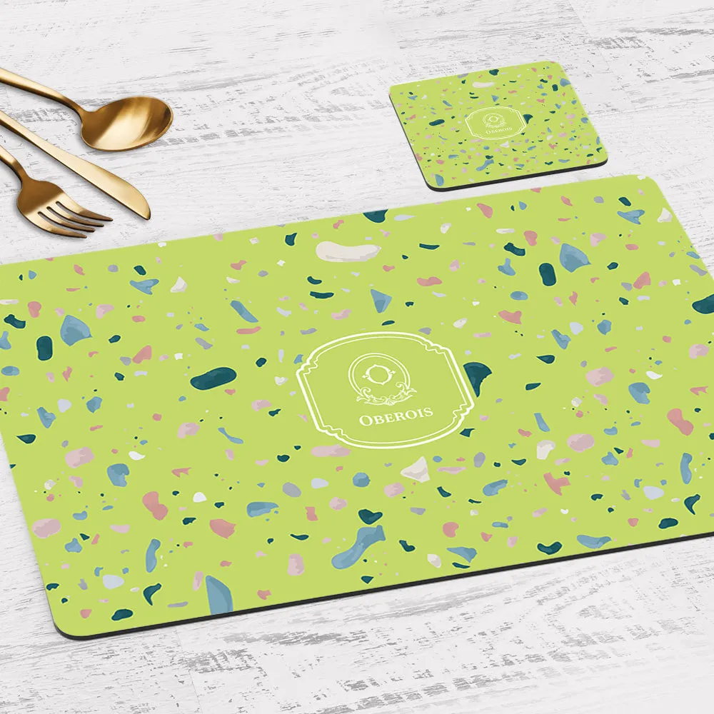 Terrazzo Tableware Set (4 Placemats & 4 Casters)
