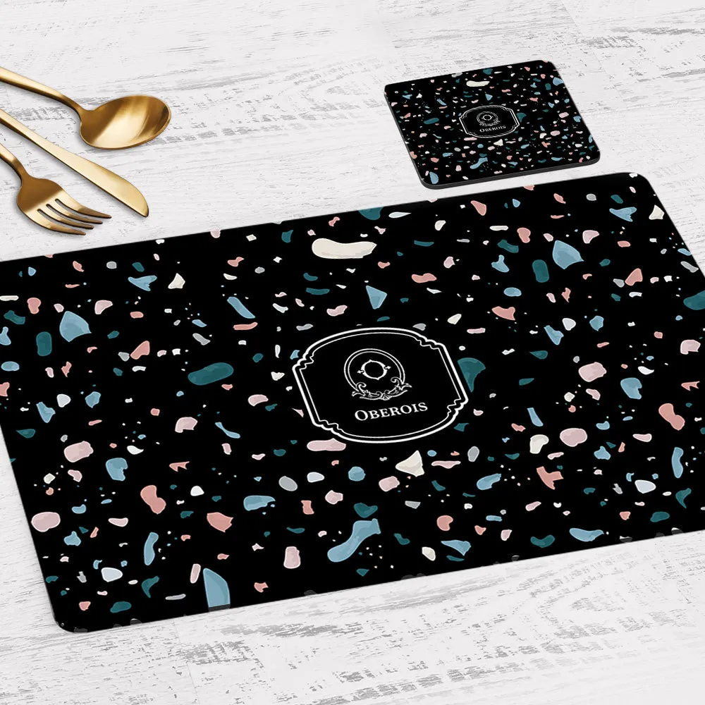 Terrazzo Tableware Set (4 Placemats & 4 Casters)