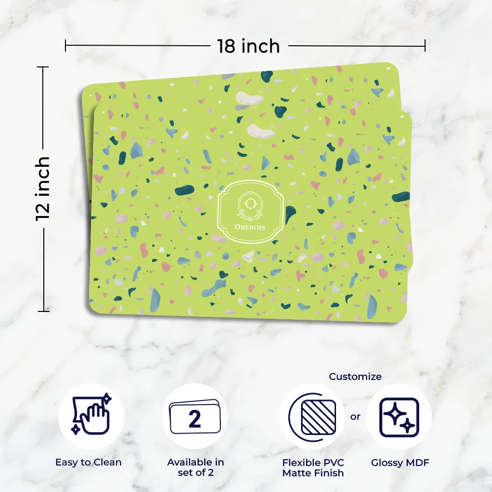 Terrazzo Tableware Set (4 Placemats & 4 Casters)