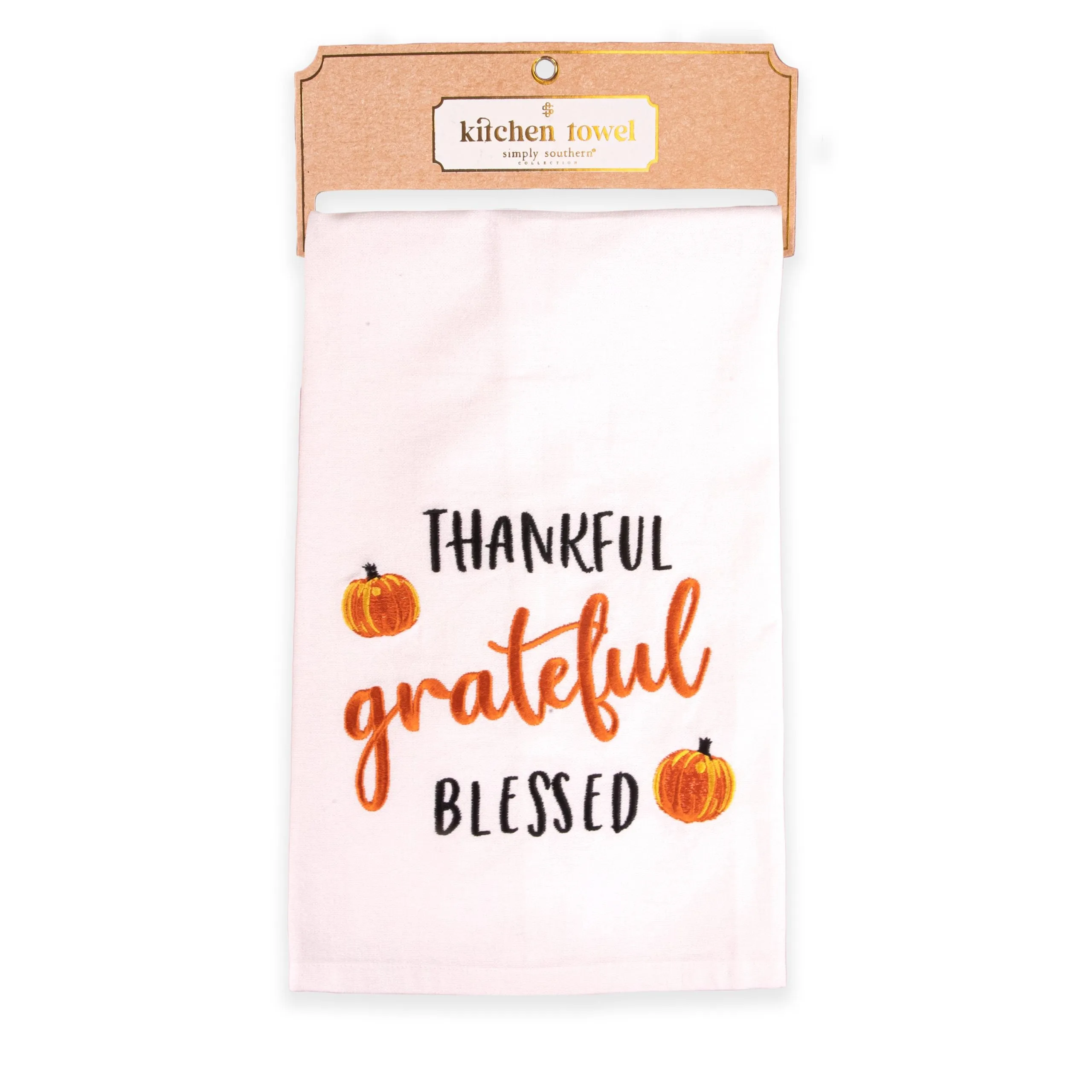 Thankful Grateful Blessed 100% Cotton Kitchen Tea Towel