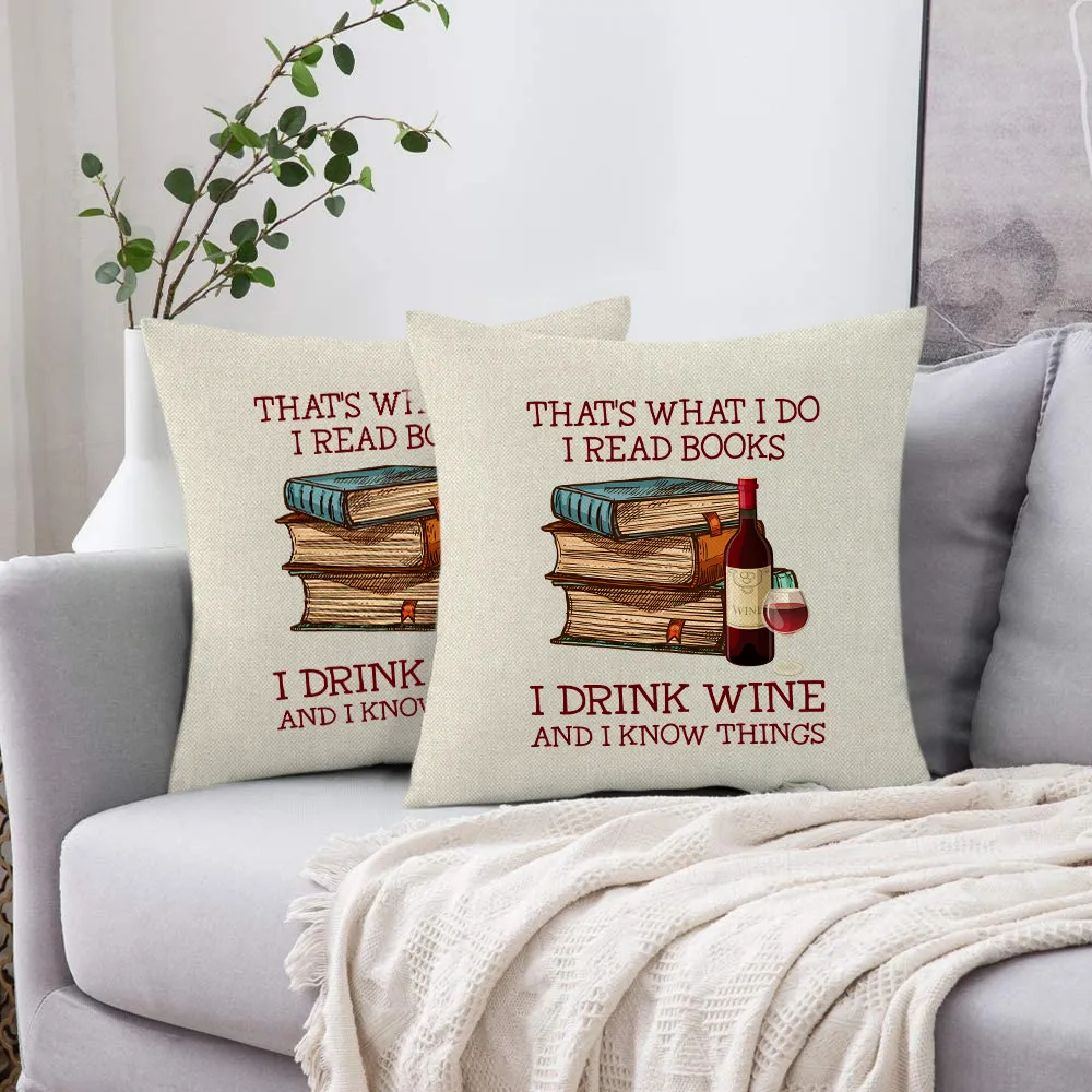 That's What I Do I Read Books I Drink Wine And I Know Things Book Lovers Gift PILS13