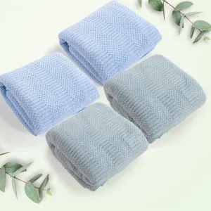 The Better Home Microfiber Bath Towel for Bath | Soft, Lightweight, Absorbent and Quick Drying Bath Towel for Men & Women | 140cm X 70cm (Pack of 4, Pink Beige) (Pack of 4, Blue Green)