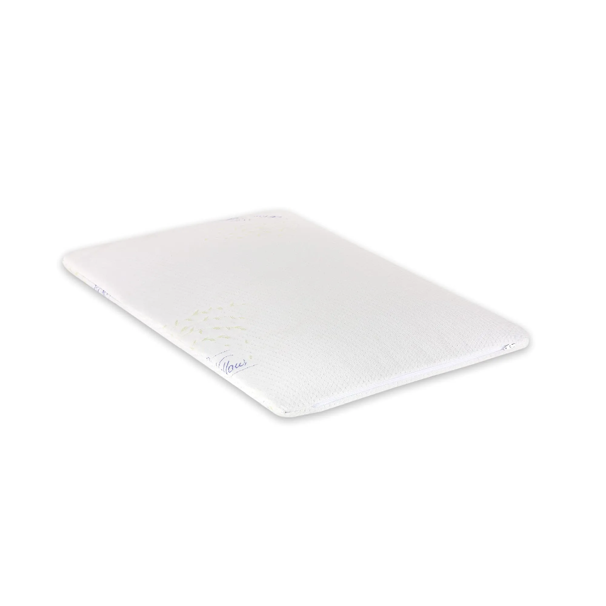 The White Willow Orthopedic Memory Foam Cooling Gel Ultra Slim Flat Bed Pillow for Back, Stomach and Side Sleeper, Back, Neck Pain Relief with Removable Cover (24 "L x 14" W x 1.5" H) Multi