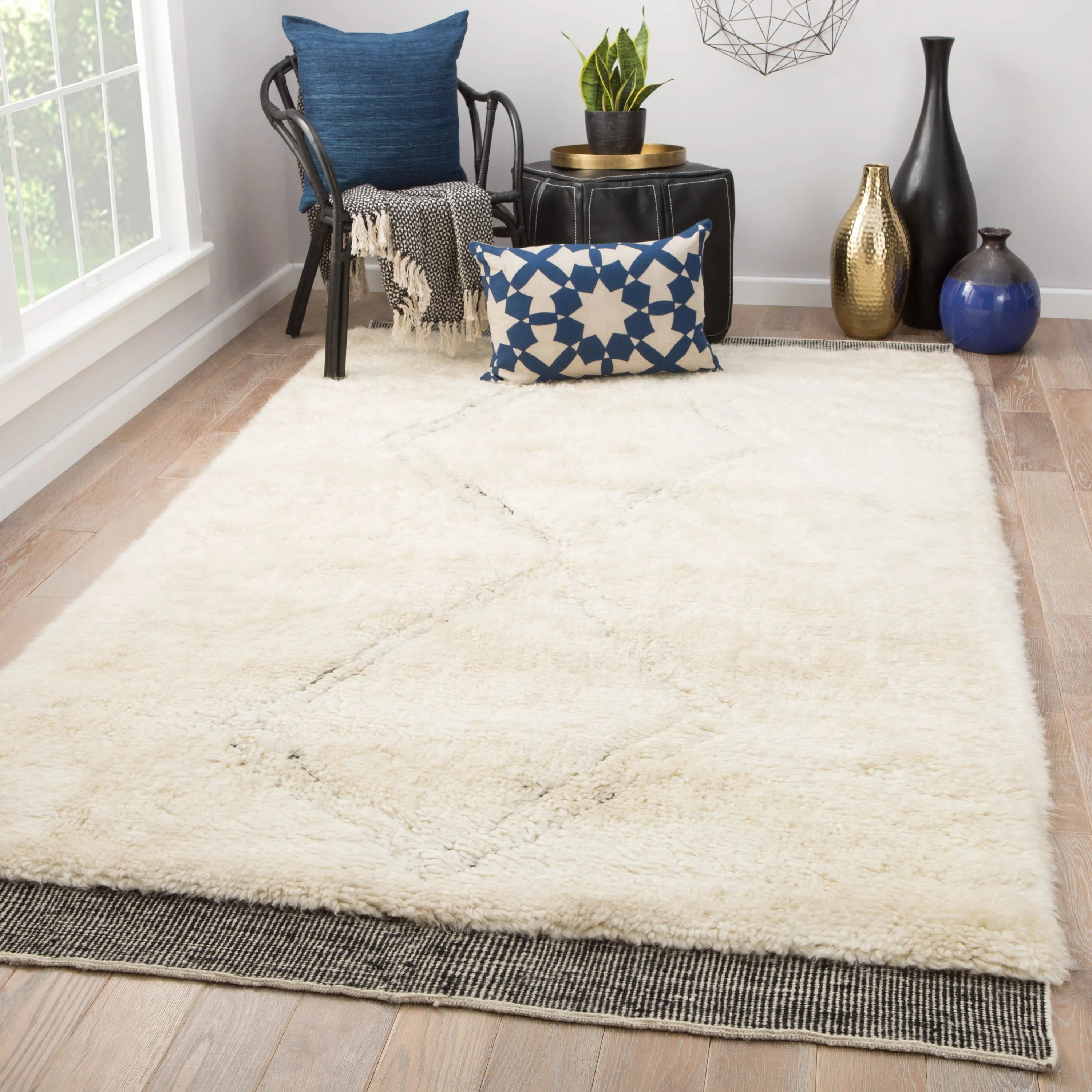 Theo Shag and Flokati Wool Rug