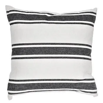 Throw Pillow Cover - White with Black Stripes - Lina