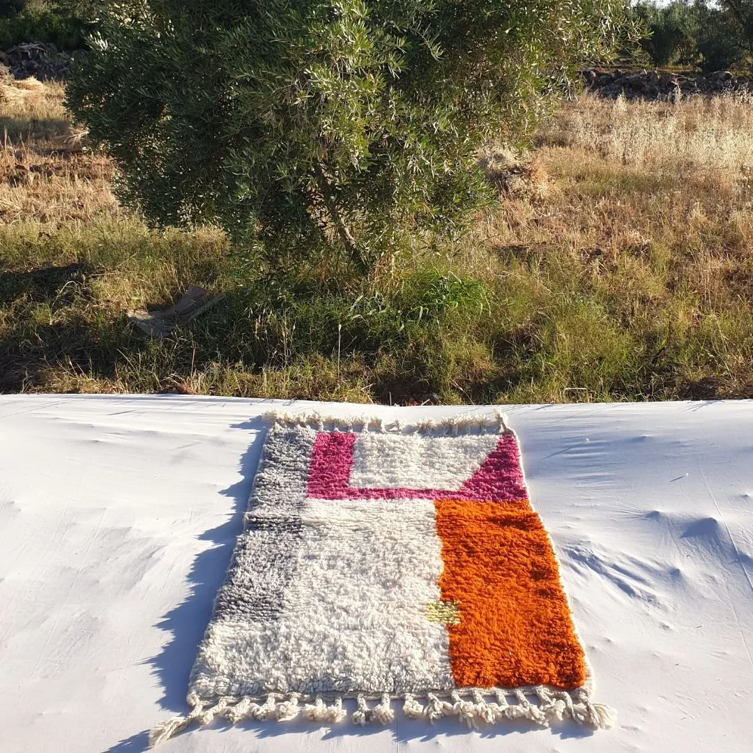 Tikika | Small Moroccan Rug Beni Ourain Ultra Soft | 3'48x4'89 Ft | 106x148 cm