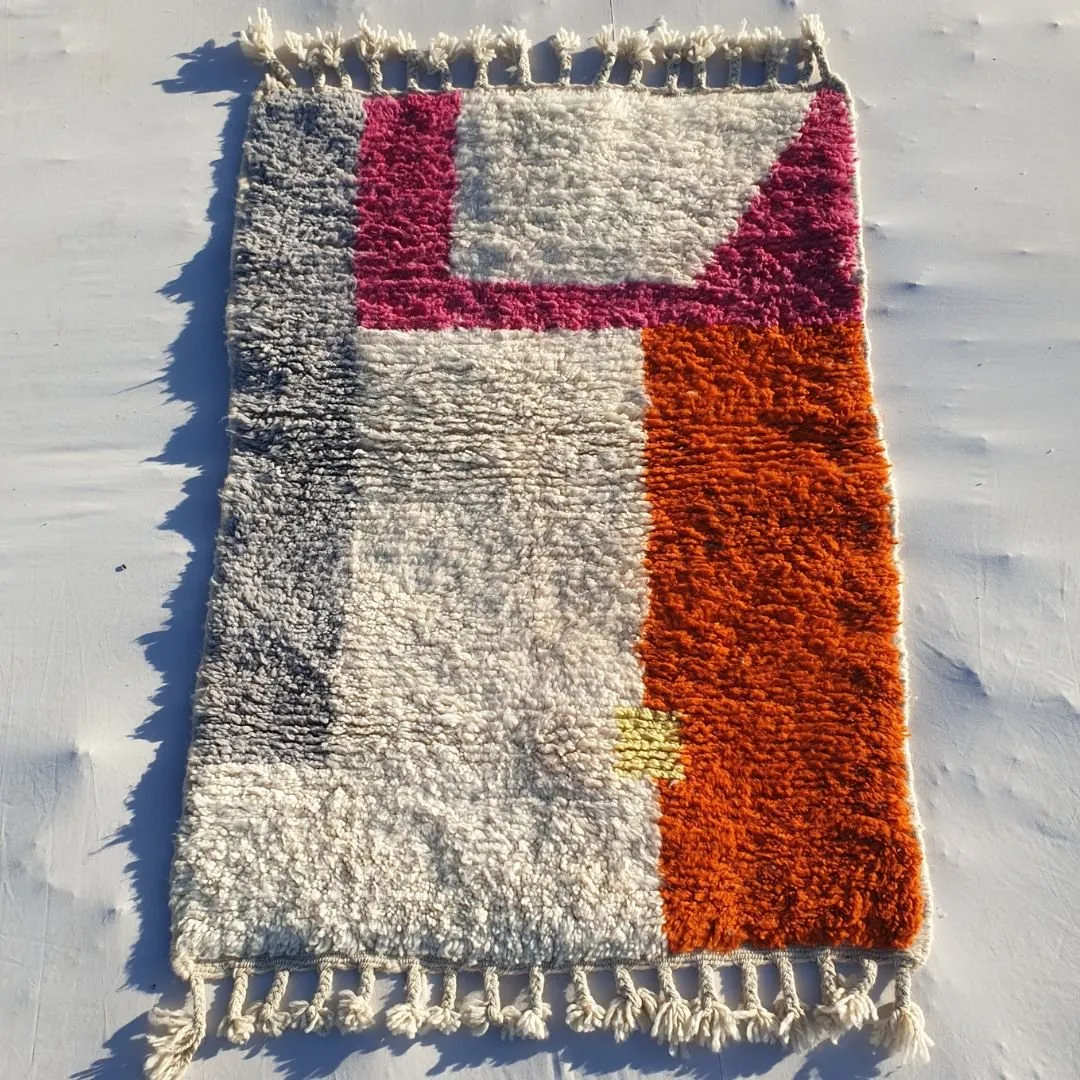 Tikika | Small Moroccan Rug Beni Ourain Ultra Soft | 3'48x4'89 Ft | 106x148 cm