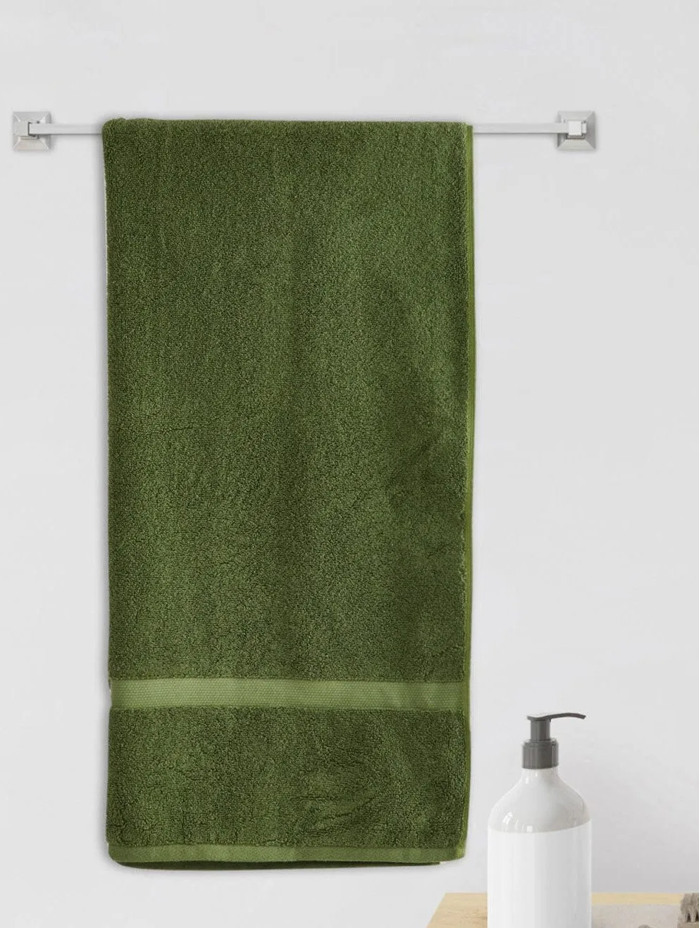Toro Blu Large Size Face Towel 500 GSM for Men & Women,140x70cm (LGT GREEN)