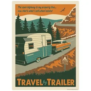 Travel By Trailer Camping Decal