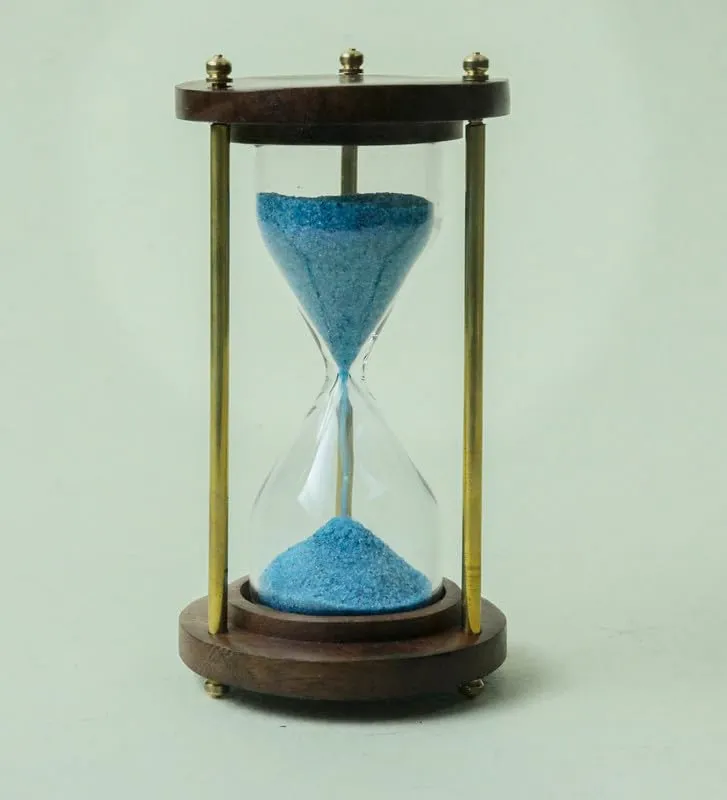 Tulip ART Most Unique Wooden Handcrafted Sand Hour Glass Clock, Best for Desk Use and Office Desk