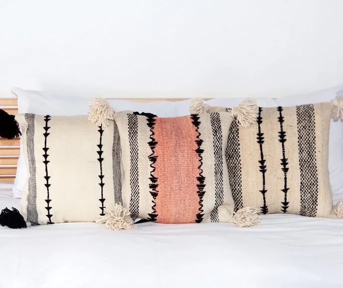 Upis Handwoven Wool Pillow - Rose