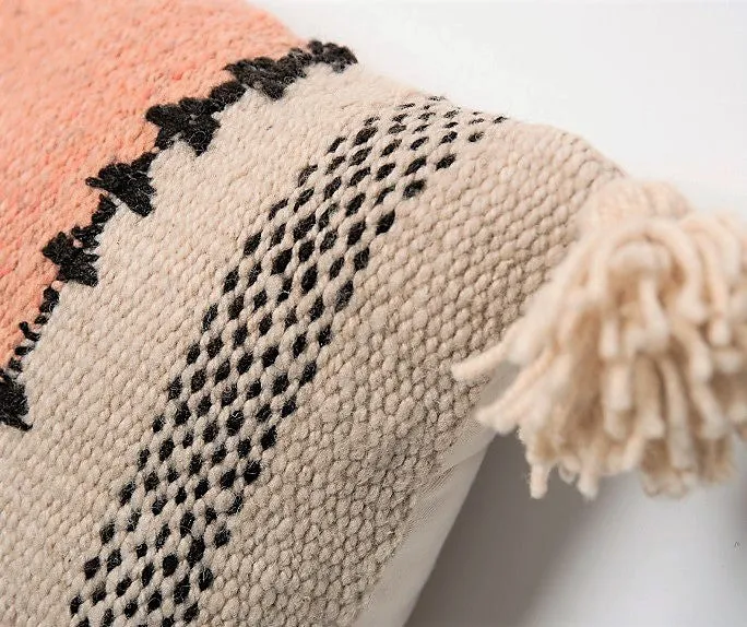 Upis Handwoven Wool Pillow - Rose