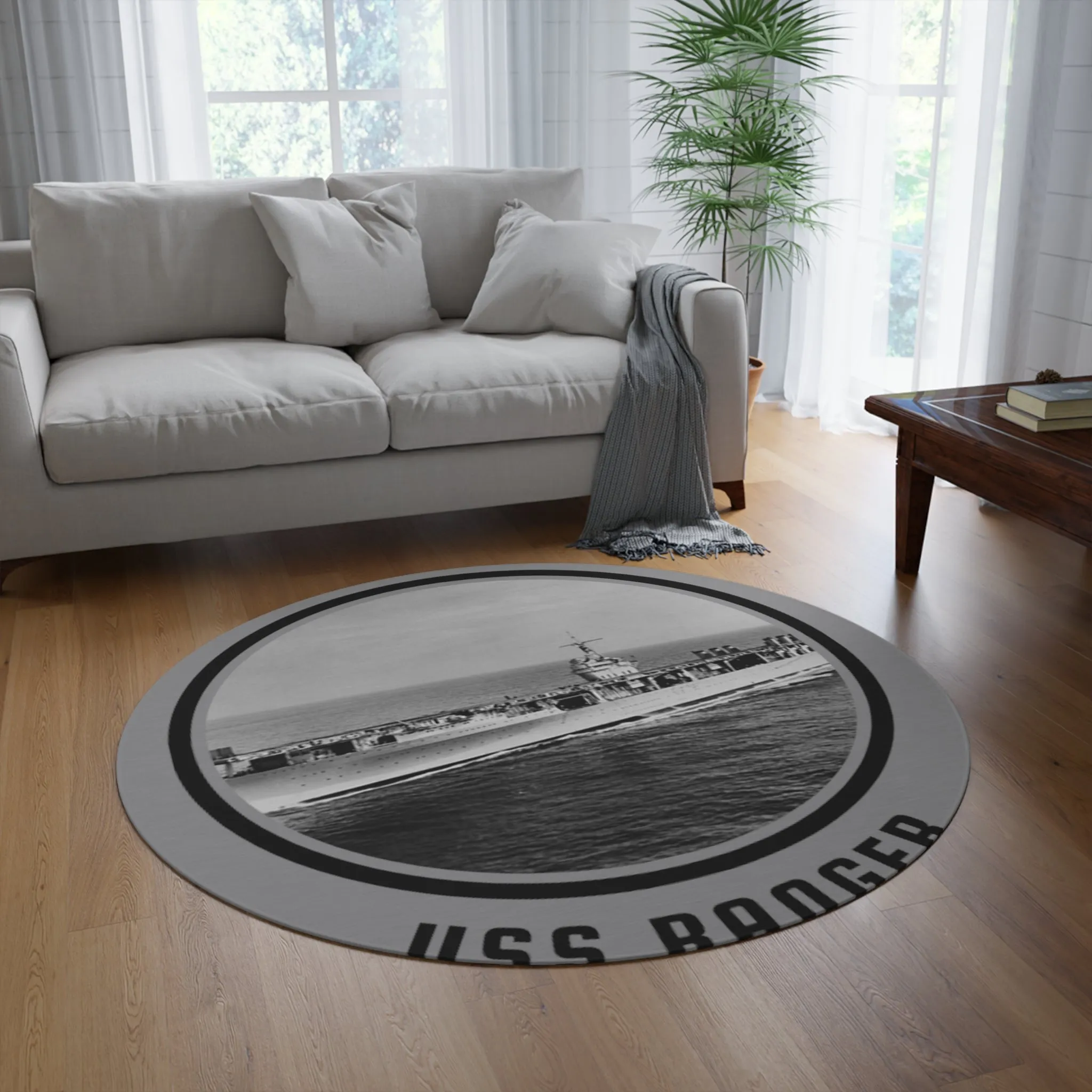 uss Ranger  United States Ships POD Round Rug