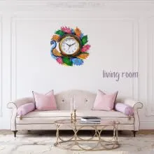 VASTVA Antique Designer Wooden 13 Inch Wall Clock for Home, Living Room, and Office Fancy Big Size-WC-511