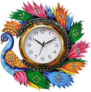 VASTVA Antique Designer Wooden 13 Inch Wall Clock for Home, Living Room, and Office Fancy Big Size-WC-511