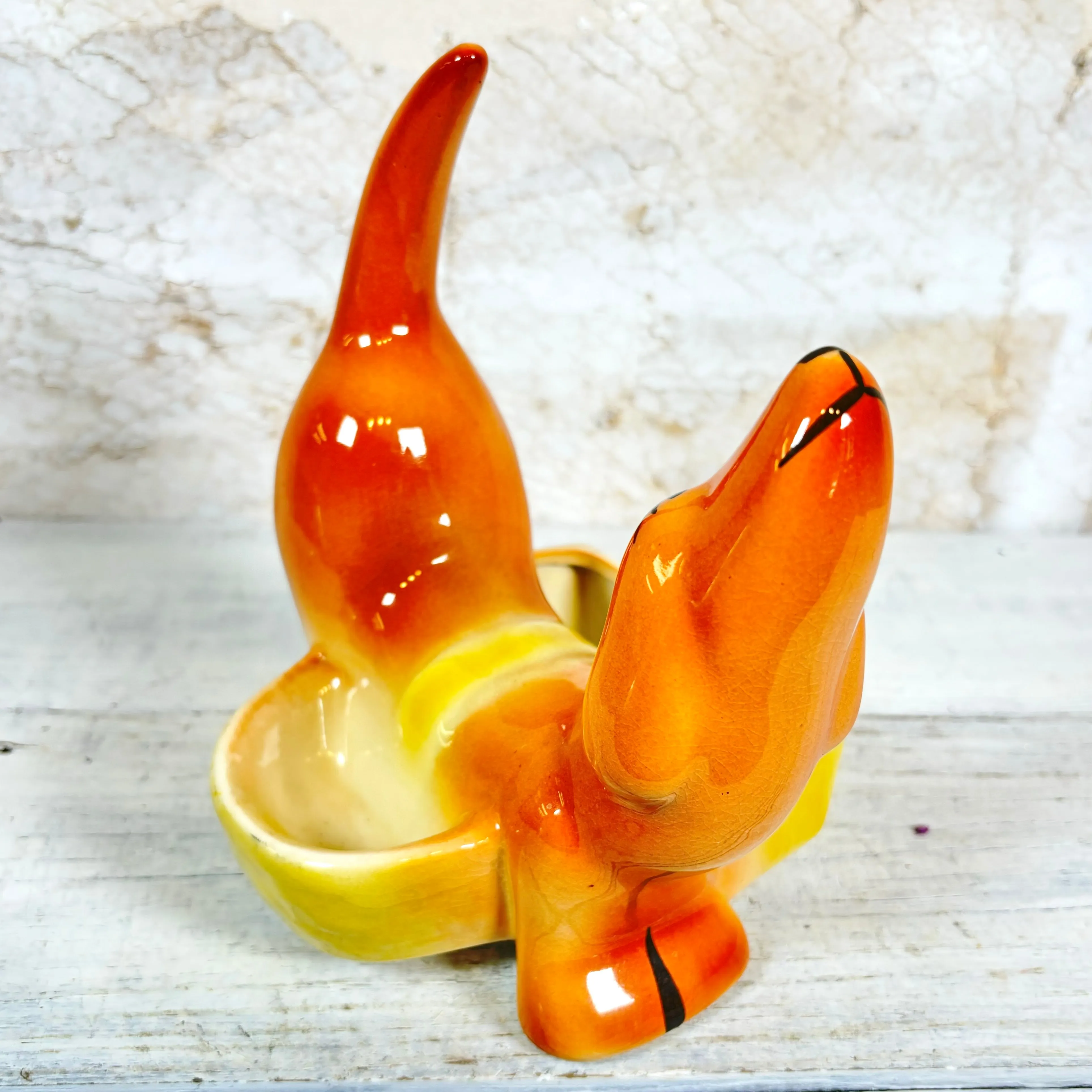 Vintage Dachshund Dog Planter/ Soap Holder
