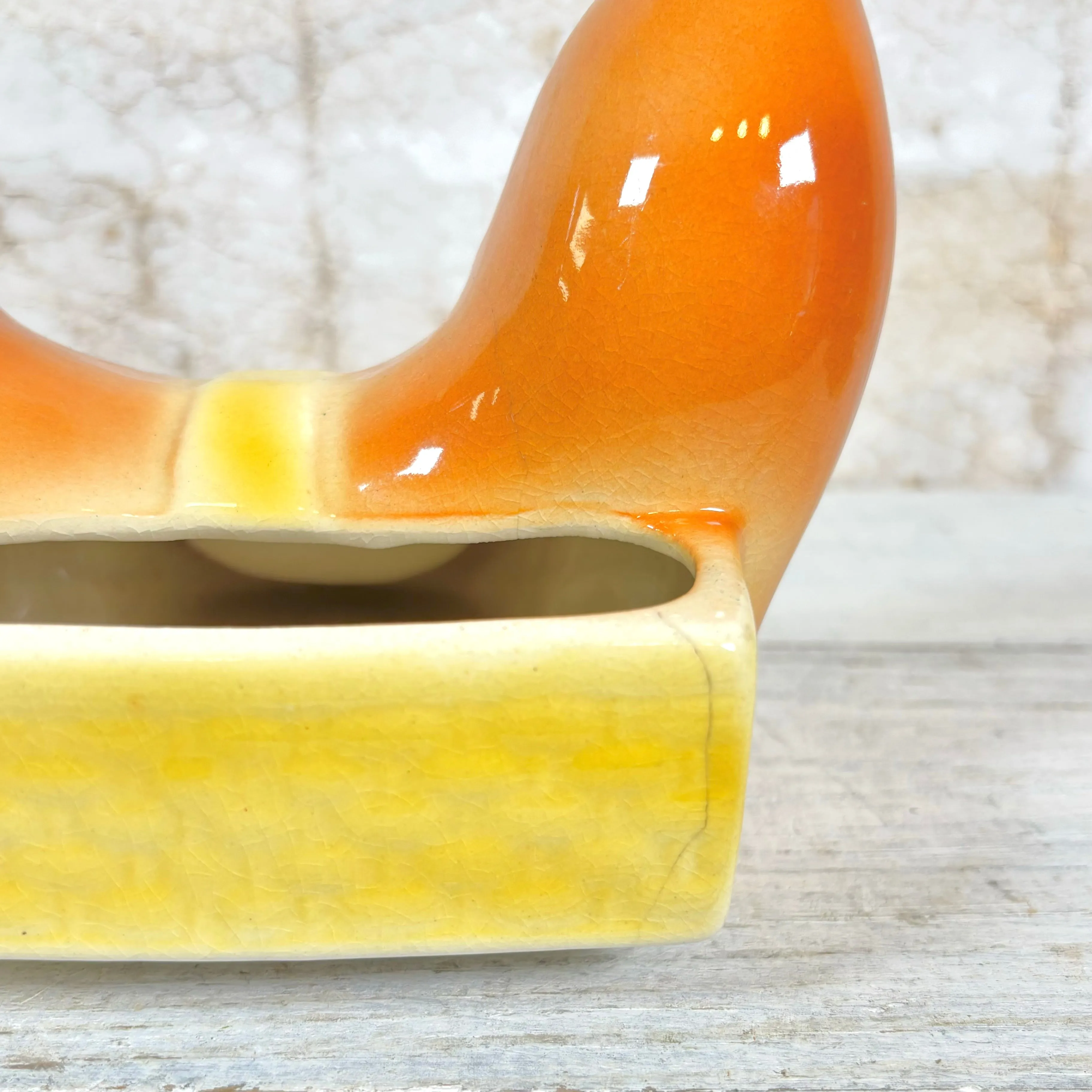 Vintage Dachshund Dog Planter/ Soap Holder