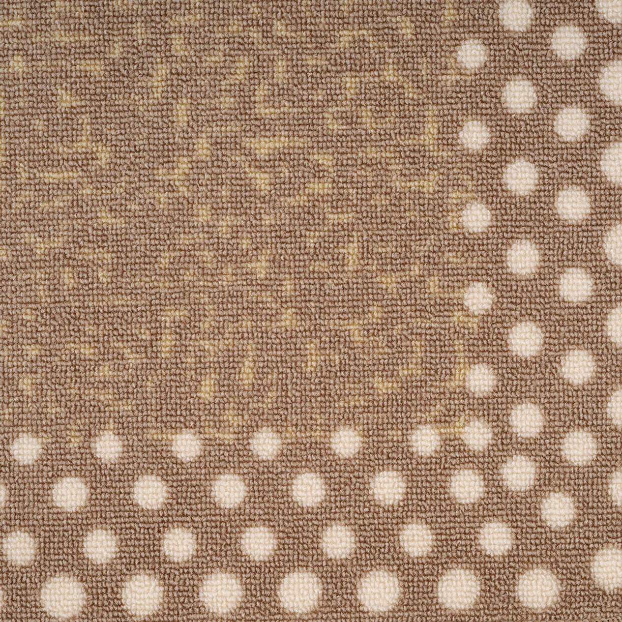 Washable Beige Polka Border Mat