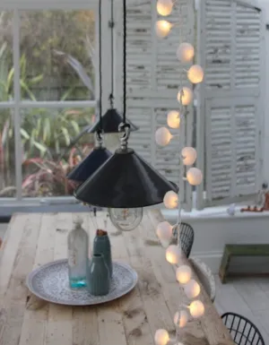White Pom Pom Fairy Lights