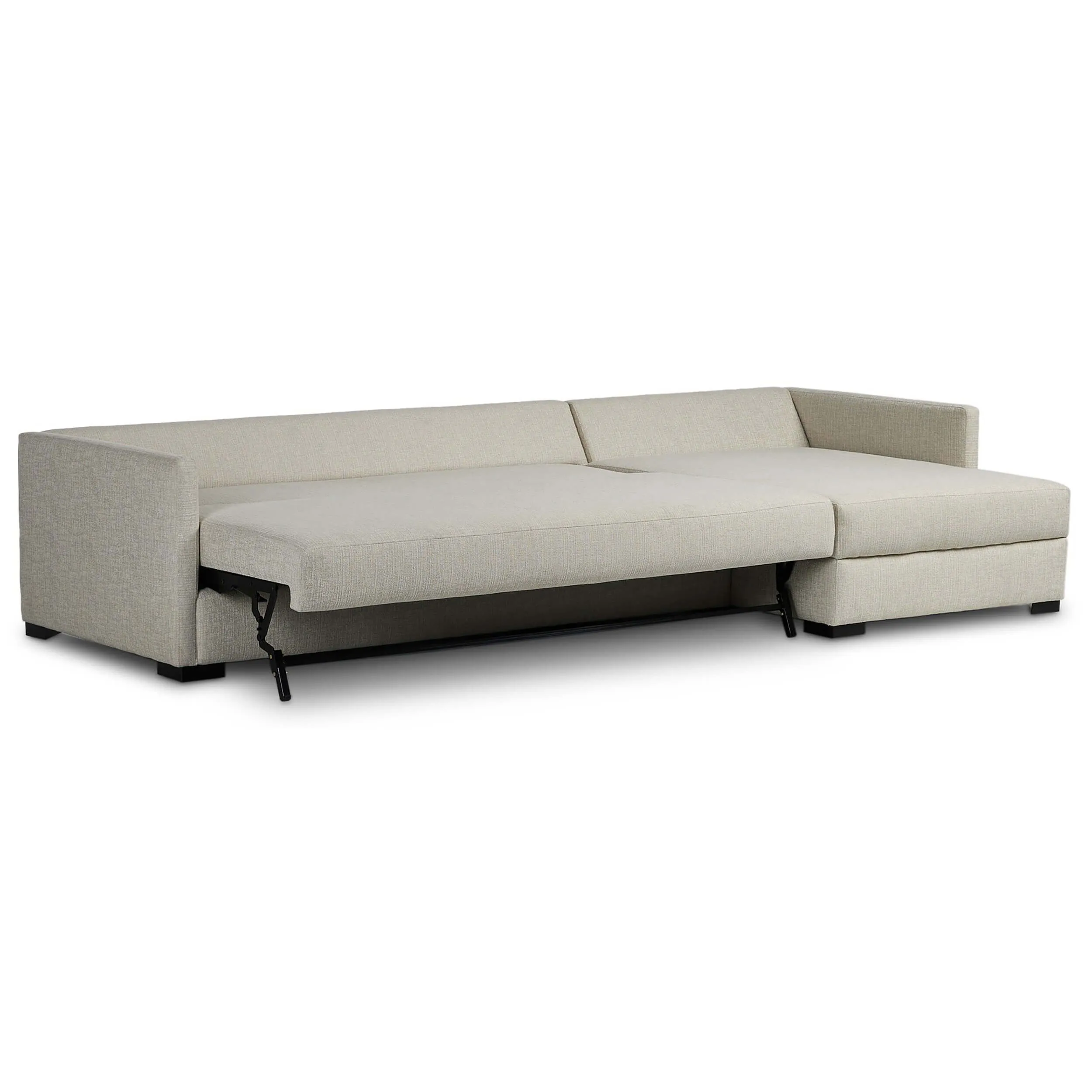 Wickham Right Chaise Sleeper Sectional w/Storage, Alameda Snow