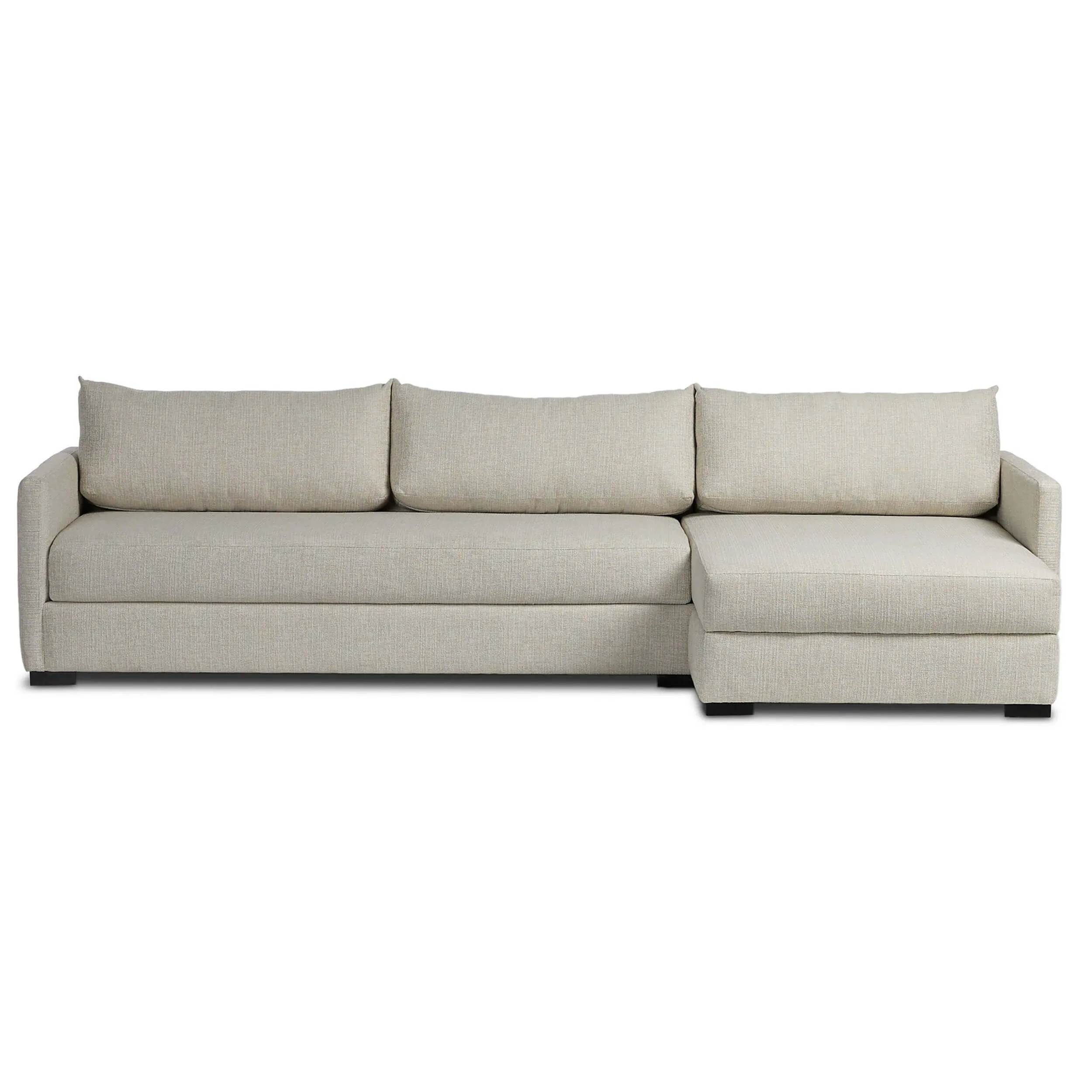 Wickham Right Chaise Sleeper Sectional w/Storage, Alameda Snow
