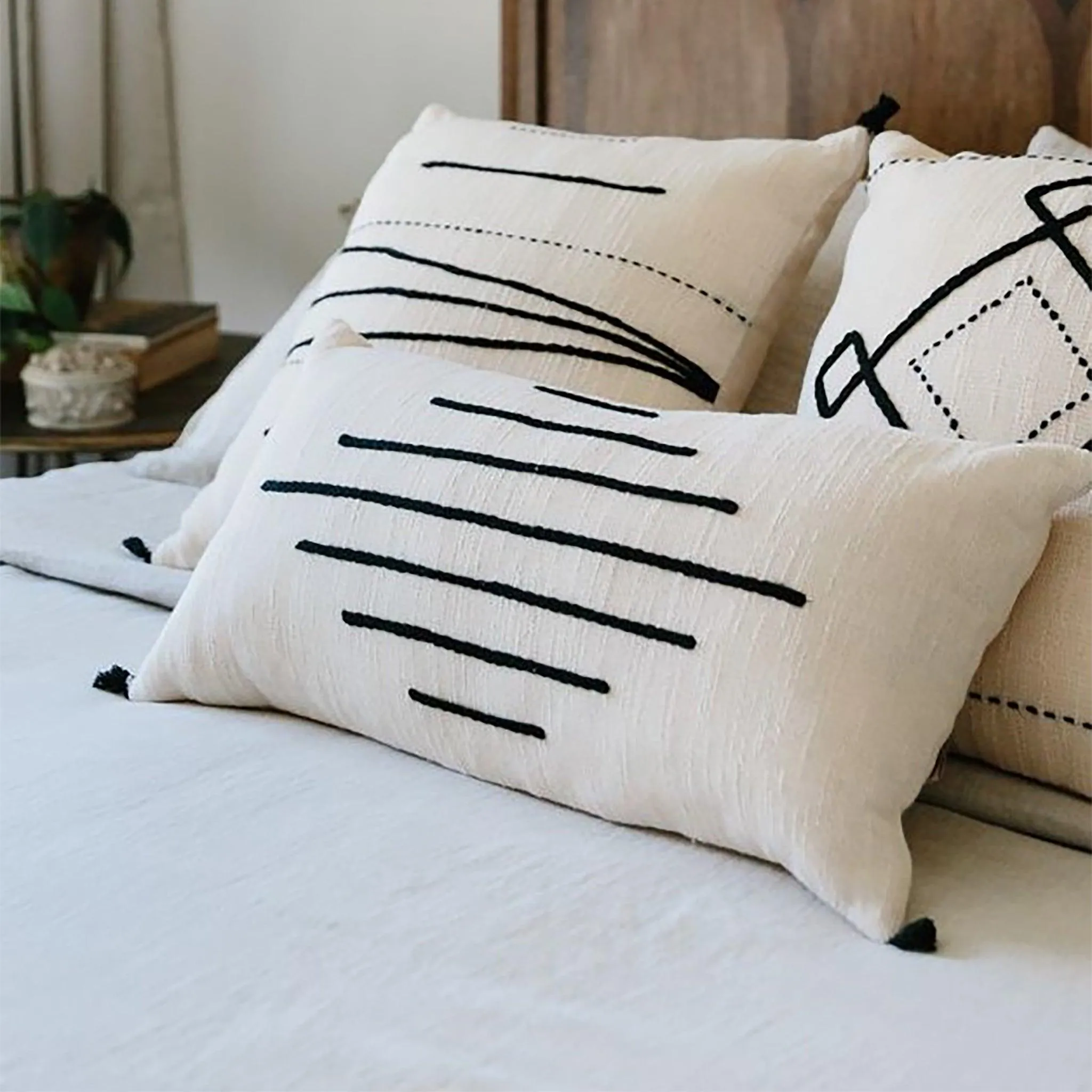 Zazi Cream Lumbar Pillow